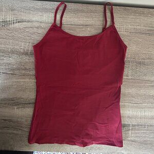 NEW Women's Camisole Built in Bra Wireless Fabric Support Short Cami, Size S